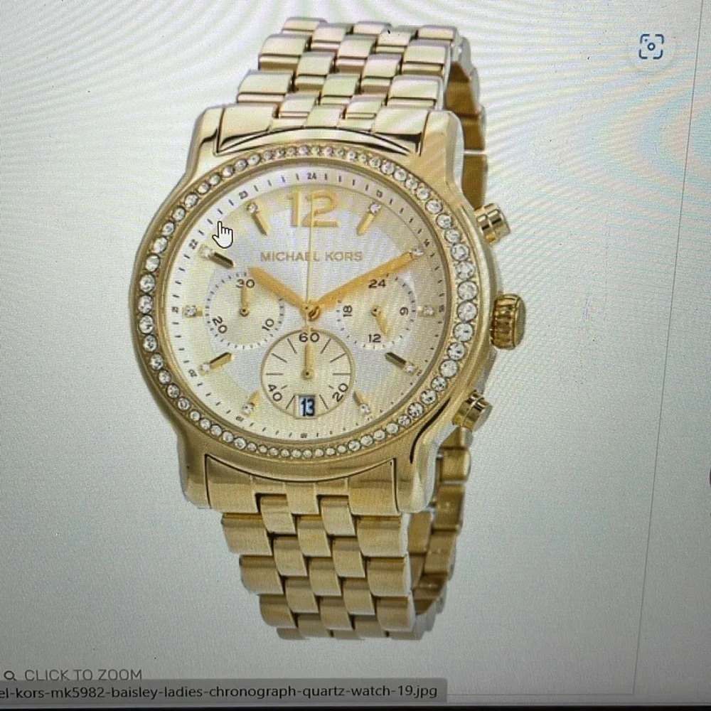 Michael Kors Gold Tone Big Face Ladies Watch. MK5982